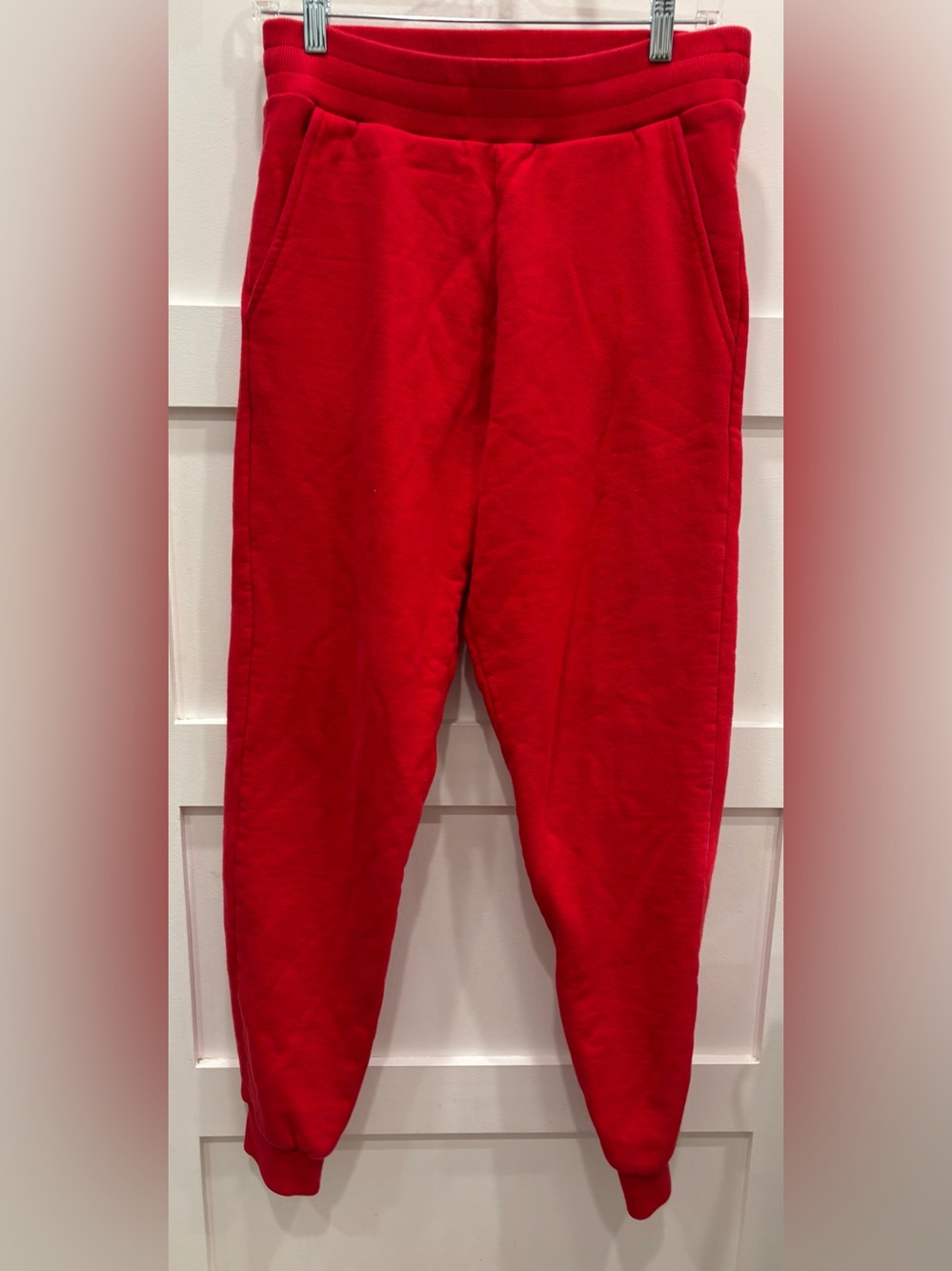 Sia Official Merch I Love You, Keep Going Red Fleece Jogger Pants